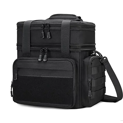 Gafetrey tactical insulated lunch bag with multiple pockets