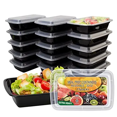 Ezalia plastic meal prep containers with leakproof lids