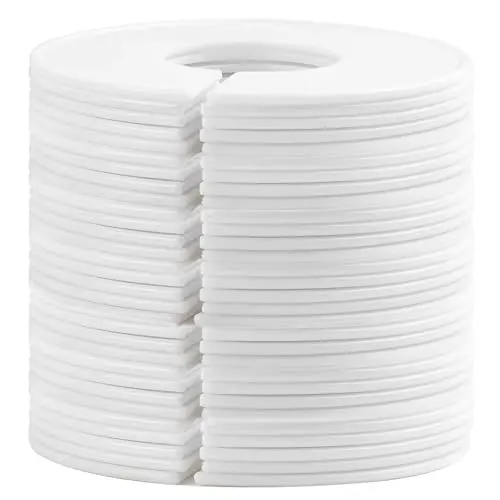 Sukh white plastic closet dividers with slits for easy installation