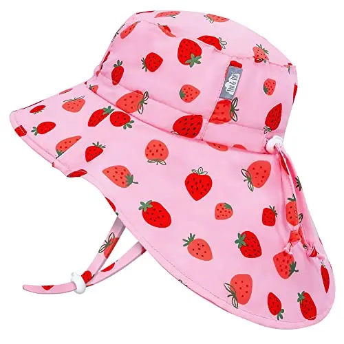 JAN & JUL kids sun hat with large brim and neck coverage