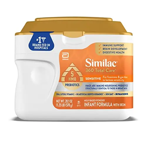 Similac 360 Total Care Sensitive powder formula for gas