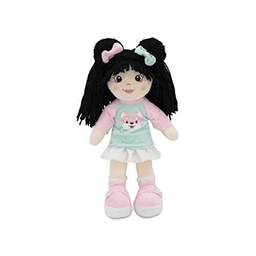 Playtime by Eimmie 14-inch plush rag baby doll with embroidered features