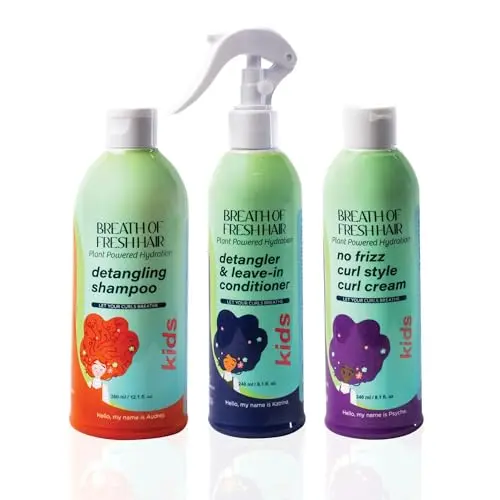 Urban Hydration Breath of Fresh Hair Kids Haircare 3 Piece Kit for curly coily hair