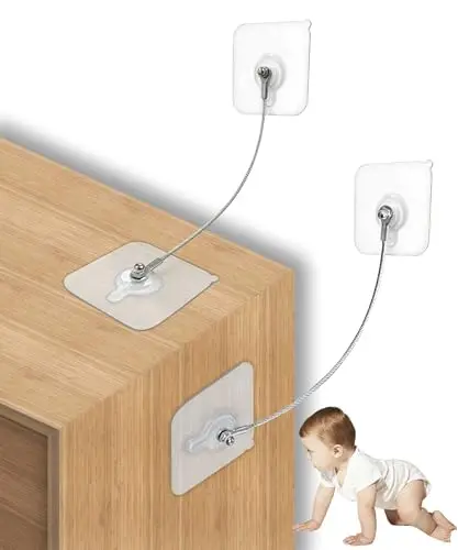 XICVEIUZ no drill adhesive furniture anchors for baby proofing