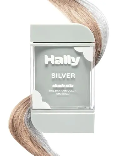 Hally Hair temporary hair color stick in silver shade