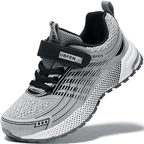 UBFEN kids athletic sneakers with hook and loop closure