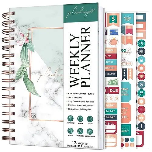 PLANBERRY undated weekly planner in natural green