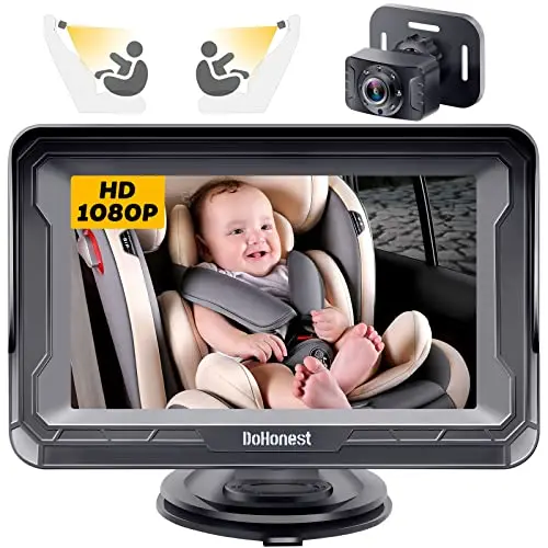 DOHONEST 4.3-inch baby car camera with adjustable headrest mount