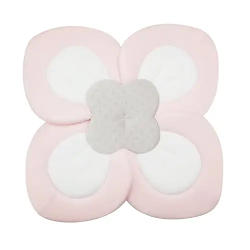 PandaEar baby bath pad with soft flower petals in pink