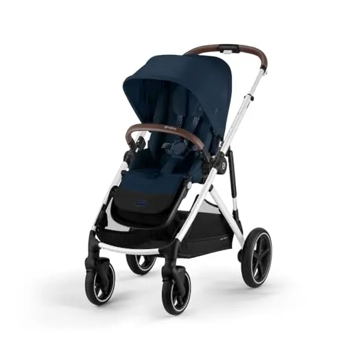Cybex Gazelle S modular stroller in ocean blue with shopping basket