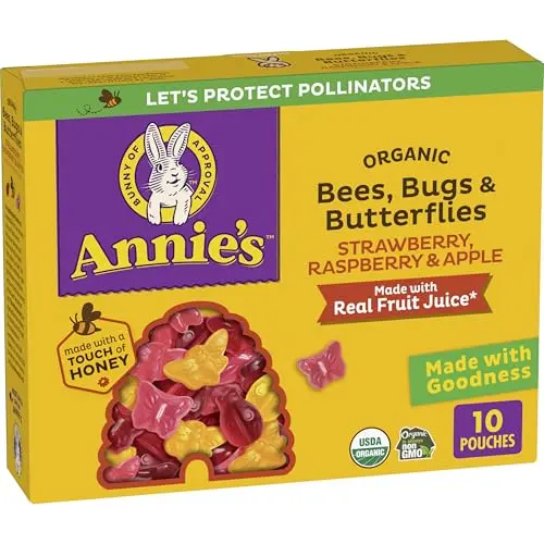 Annie's Organic bees, bugs and butterflies shaped fruit snacks