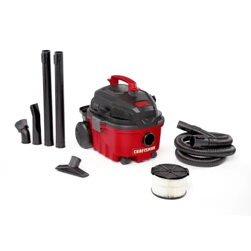 Craftsman wet dry shop vacuum with hose and attachment caddy