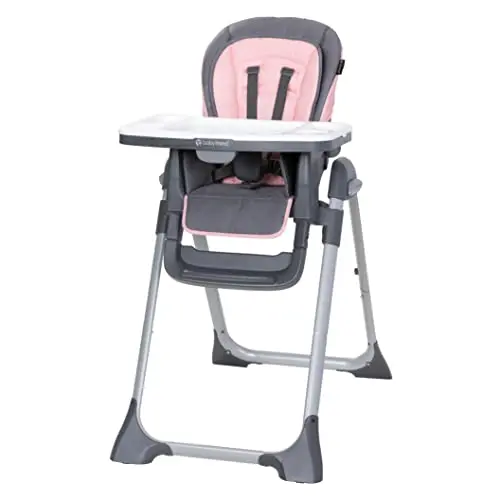 Baby Trend Sit Right 2.0 high chair in cozy pink color