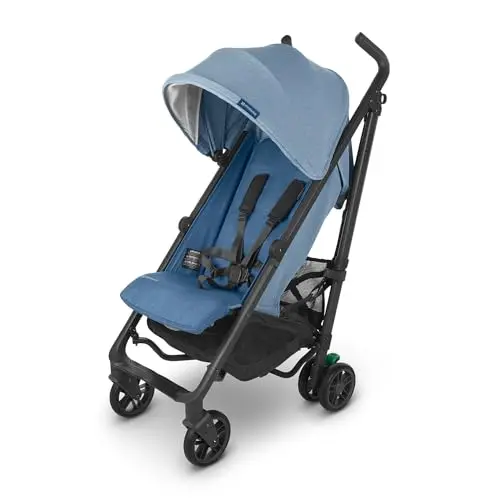 UPPAbaby G-Luxe umbrella stroller in Charlotte color with lightweight frame and extended canopy
