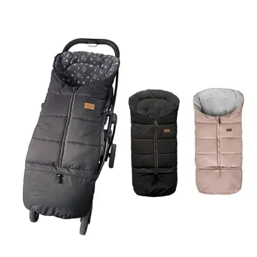 Funlife length adjustable stroller winter cover with extension zipper