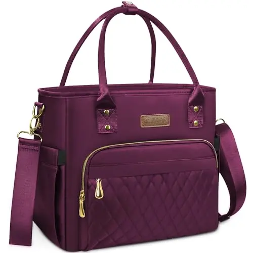 MIYCOO purple insulated lunch tote bag for women