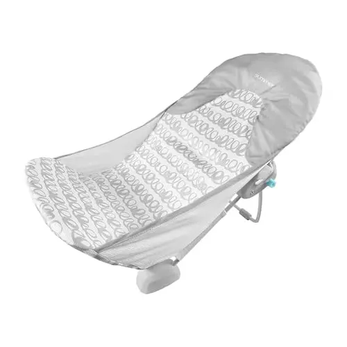 Ingenuity Foldaway baby bath seat in gray with mesh sling