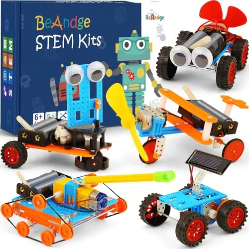 STEM robotics kit with multiple buildable science projects