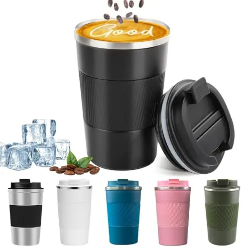 YINBAOGE insulated travel coffee mug with leak-proof lid