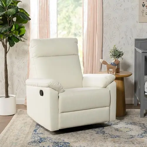 DaVinci Suzy Glider Recliner in vanilla color with wing back
