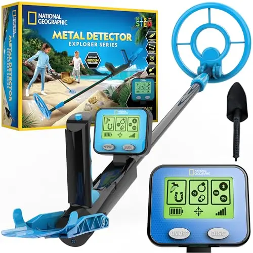 National Geographic kids metal detector with pinpoint function and LCD display