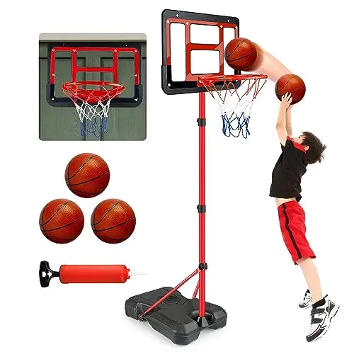 ShyLizard mini basketball hoop with adjustable height for young kids