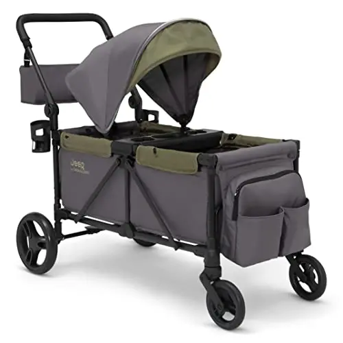 Jeep Sport all-terrain stroller wagon with adjustable canopy and storage pockets