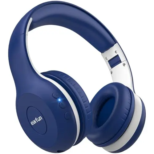 EarFun blue kids over-ear headphones