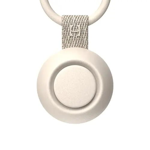 Hatch Go portable sound machine in putty color with clip ring