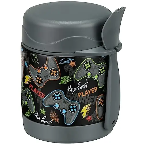 Pawtong 10oz insulated food jar with gamepad design