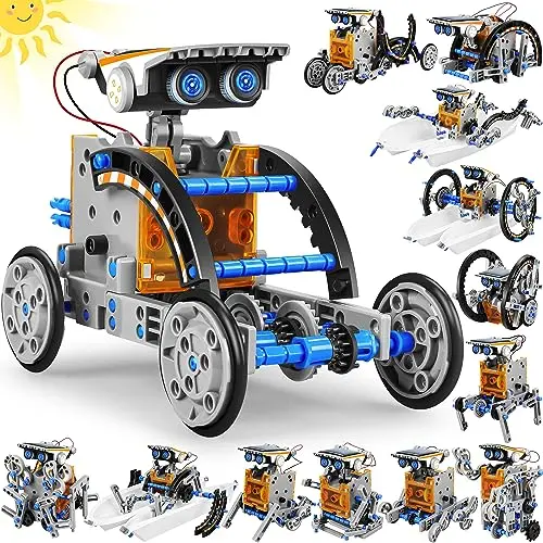 STEM 13-in-1 solar robot kit with models for land and water
