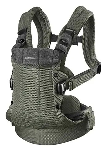 BabyBjörn Harmony carrier in dark green with 3D mesh fabric