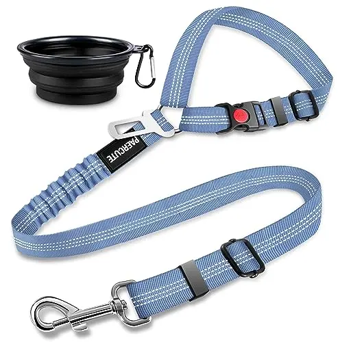 Paercute 2-piece dog seat belt set with elastic buffer