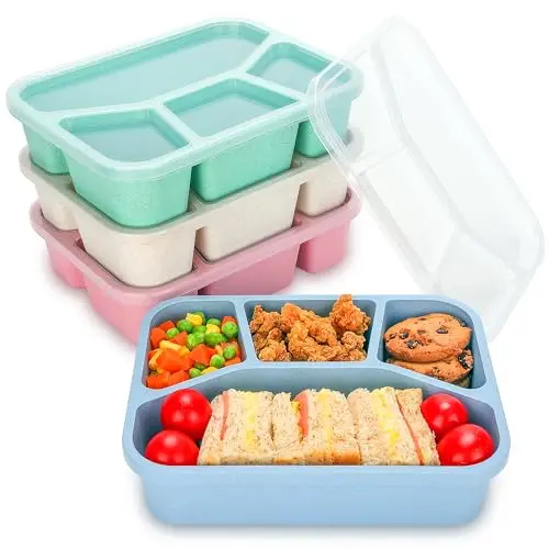 TOUWMX 4-compartment snackle box containers in assorted colors