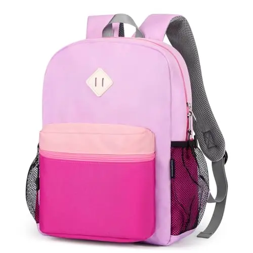 STEAMEDBUN kids backpack in vibrant colors with padded straps and side pockets