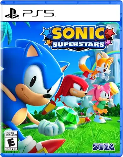 Sonic Superstars PS5 game cover with Sonic and friends