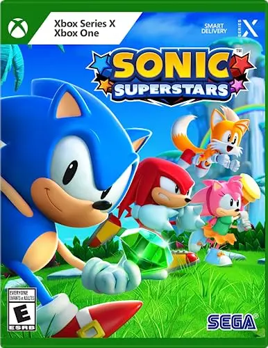 Sonic Superstars Xbox game case featuring Sonic and friends