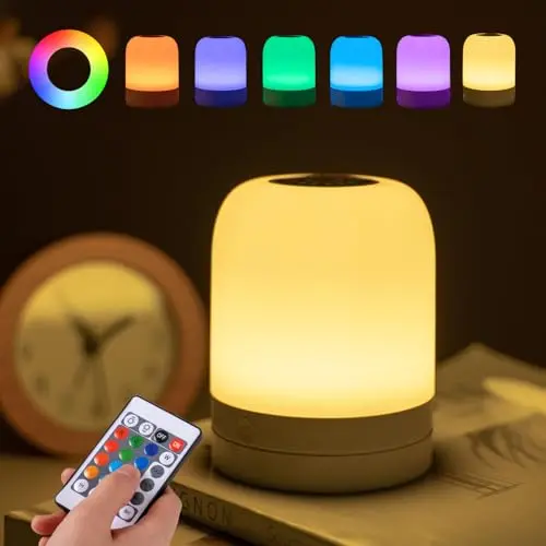 ELITUN nursery night light with remote control and multiple colors
