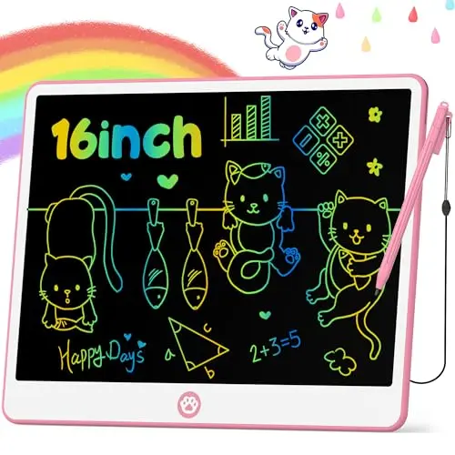 Hockvill pink 16-inch LCD writing tablet for kids