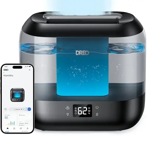 DREO smart humidifier with app connectivity and modern design