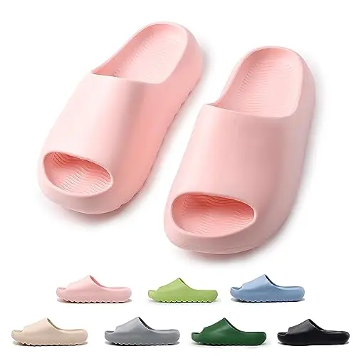 sharllen cloud cushion slides for kids in pastel colors