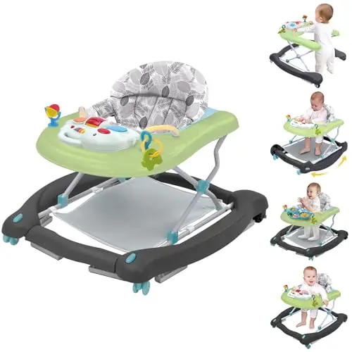 Howeemo 5-in-1 foldable baby walker with activity panel