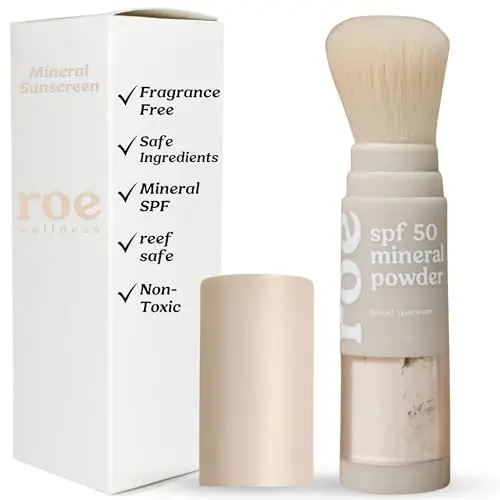 Roe Wellness brush-on mineral sunscreen powder