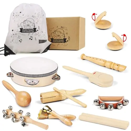 Chriffer wooden musical instruments set for kids
