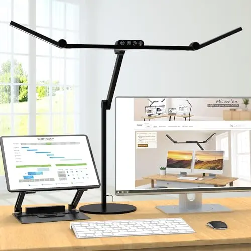 Micomlan architect desk lamp with heavy base and adjustable arms