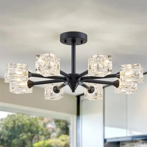 XINGQI sputnik chandelier with glass shades