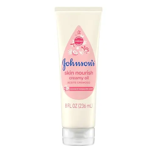 Johnson's Skin Nourish Creamy Baby Oil bottle