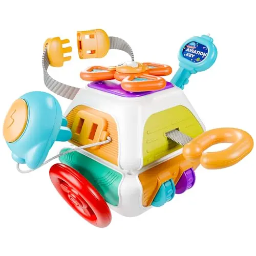 iPlay iLearn 10-in-1 busy board cube for toddler travel