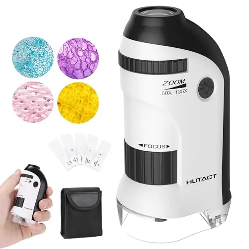 HUTACT compact pocket microscope for beginners