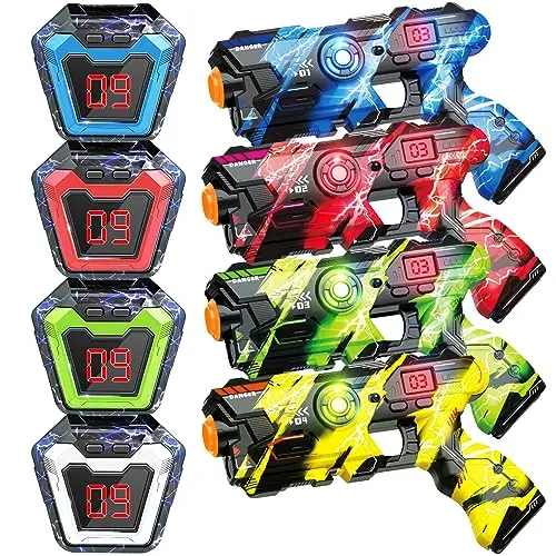 BAIAI laser tag guns with digital LED vests set